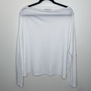 Vince Boat Neck Dolman Sleeve Top White | M